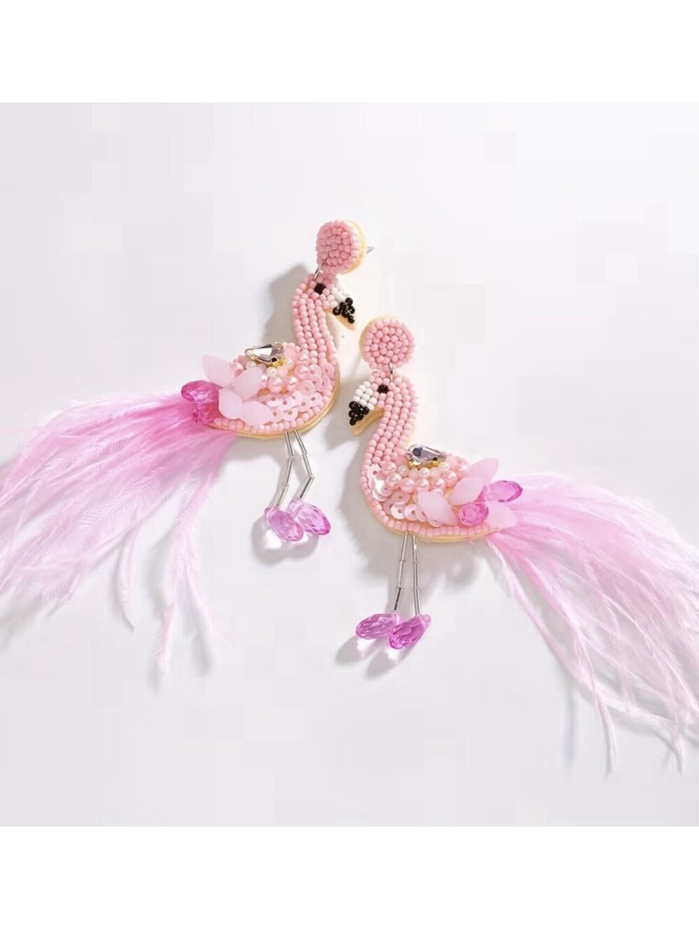 Whimsical Pink Flamingo Earrings NWT